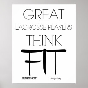 Grote Lacrosse spelers vinden het goed - wit Poster