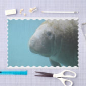 Grote lamantijn onderwater tissuepapier (Craft)