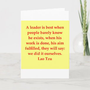 Grote Lao Tzu Quote Kaart