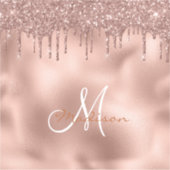 Grote laptopsticker Roos Gold Monogram Glitter Sticker (Voorkant)