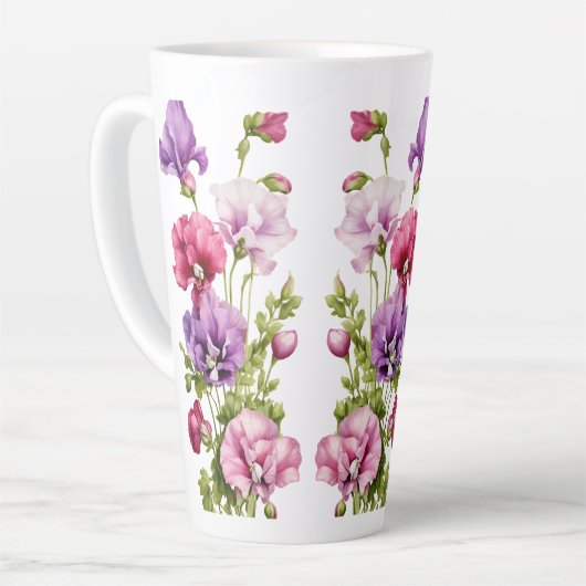 Grote Latte Mok - 17 oz | Elegant bloemenboeket (Linkerhoek)