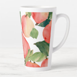 Grote Latte Mok - 17 oz met Fruit Waterverf