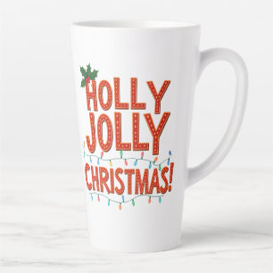 Grote Latte Mok, 17oz - Holly Jolly Christmas Edit Mok