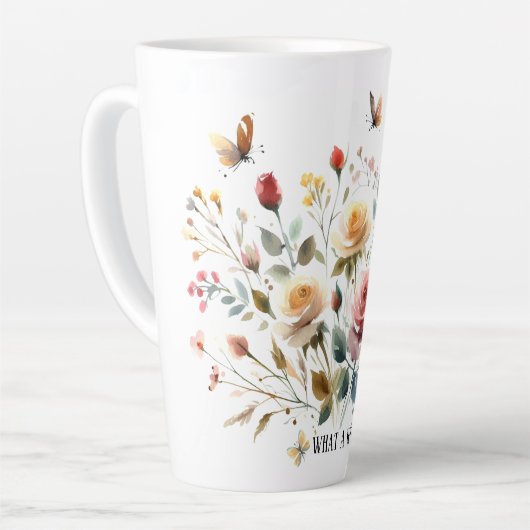 Grote Latte Mok Wat een heerlijke dag (Linkerhoek)