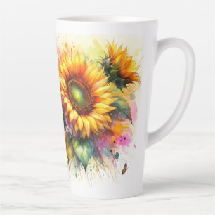 Grote Latte Mok - Zonnebloemen