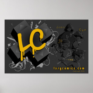 Grote LC LazyComics-schets Poster