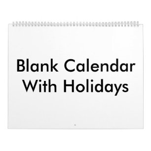 Grote lege kalender met feestdagen