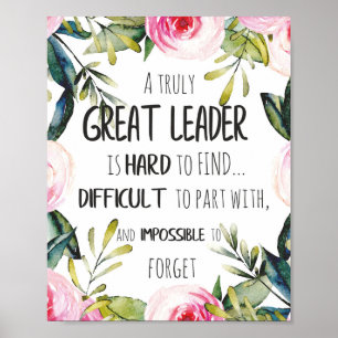 Grote leider Gift grote leider vrijheid doelen kra Poster