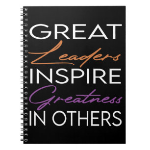 Grote leiders inspireren anderen notitieboek