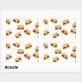 Grote lekkere burger rechthoekige sticker (Vel)