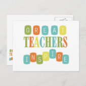 Grote leraren Inspire Briefkaart (Voorkant / Achterkant)