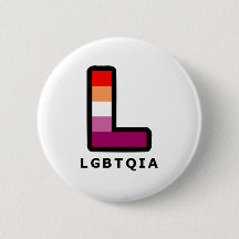 Grote Lesbische L in LGBTQIA Pride Flag Colors