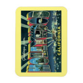 Grote Letter Greeting Hollywood California  Magneet (Verticaal)