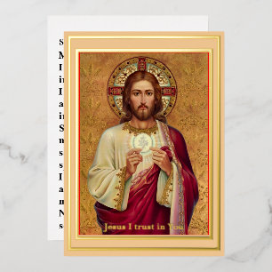 GROTE LETTERS Folie Gebedkaart voor Spirituele Com Uitnodiging