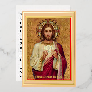GROTE LETTERS Folie Gebedkaart voor Spirituele Com Uitnodiging