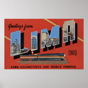 Grote letters - Lima-locomotieven zijn de wereld Poster
