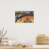 Grote letterscènes - Fayetteville, NC Poster (Keuken)