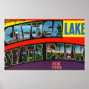 Grote letterscènes, groeten van 5 poster