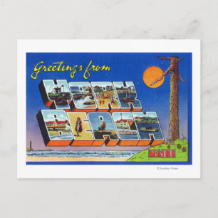 Grote letterscènes, groeten van briefkaart