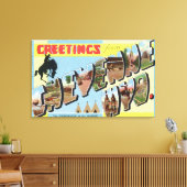 Grote letterscènes, groeten van canvas afdruk (Insitu (Woonkamer))