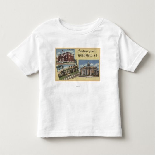 Grote letterscènes - Hendersonville, NC Kinder Shirts (Voorkant)