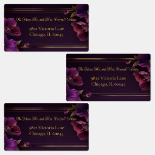 Grote Lichtgevende Viooltjes Paarse Retouradres Labels
