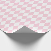 Grote lichtroze en witte harlequin cadeaupapier (Hoek)