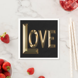 Grote liefde is het gouden woord,  servet