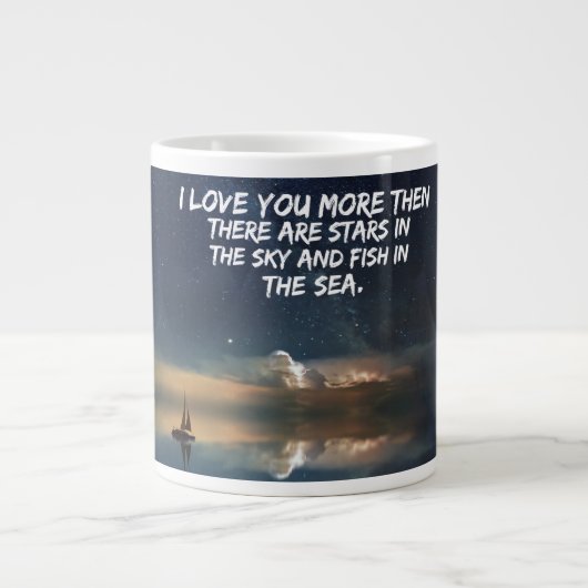Grote Liefde Mok met Romantische Quote (Voorkant)