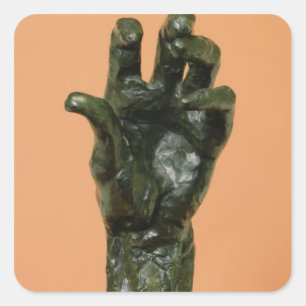 Grote linkerhand (brons) vierkante sticker