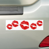 Grote lippen kussen grote lippen bumpersticker (Op auto)