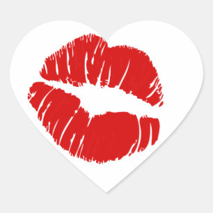 Grote lippen kussen grote lippen hart sticker