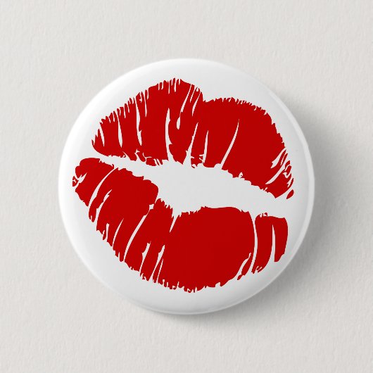 Grote lippen kussen grote lippen ronde button 5,7 cm (Voorkant)