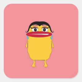 Grote lippen Lady Sticker