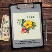 Grote Logo Bedrijf Merk Grijs Klembord