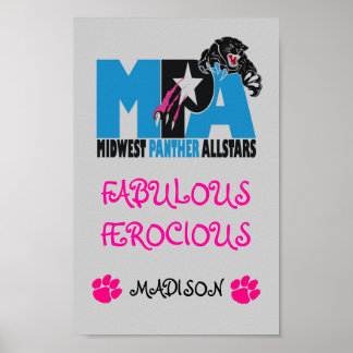 Grote Logo, Panther%209[1], roze poot, roze poot,. Poster