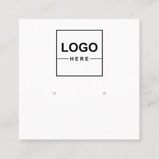 Grote Logo Sieraden Oorbel Display Visitekaartje (Voorkant)