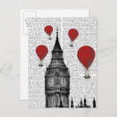 Grote luchtballonnen van Ben en Red Hot Air Briefkaart (Voorkant / Achterkant)