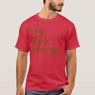 grote lul energie grappige mannen retro 70s vintag t-shirt