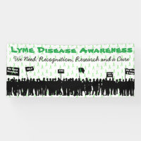 Grote Lyme-ziektebewustzijnsprotestbordbanner