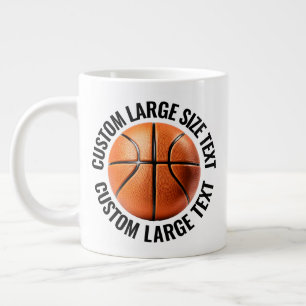 Grote Maat Gepersonaliseerde Tekst Basketbal Op Ma Extra Grote Beker