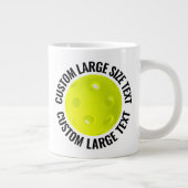 Grote Maat Gepersonaliseerde Tekst Pickleball Op M Extra Grote Beker (Rechts)