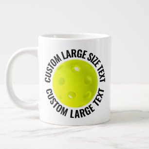 Grote Maat Gepersonaliseerde Tekst Pickleball Op M Extra Grote Beker