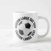 Grote Maat Gepersonaliseerde Tekst Voetbal Custom Extra Grote Beker (Rechts)