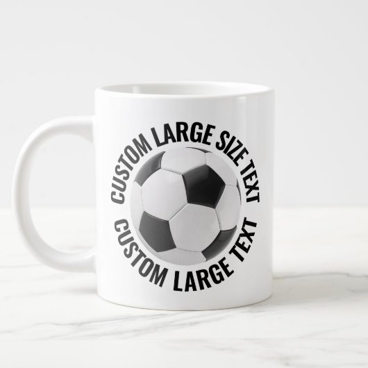 Grote Maat Gepersonaliseerde Tekst Voetbal Custom Extra Grote Beker (Links)