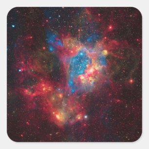 Grote Magellanic Cloud Superbubble in Nebula N44 Vierkante Sticker