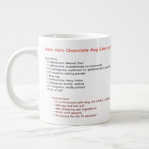 Grote magnetronbeker (Chocolade Keto Mug Cake Rece Extra Grote Beker