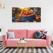 Grote mand met aardbeien canvas afdruk (Insitu (Woonkamer))