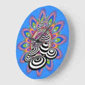 Grote Mandala Magic Mushroom wandklok Klok (Hoek)