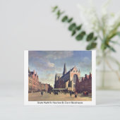 Grote markt in haarlem door Gerrit Berckheyde Briefkaart (Staand voorkant)